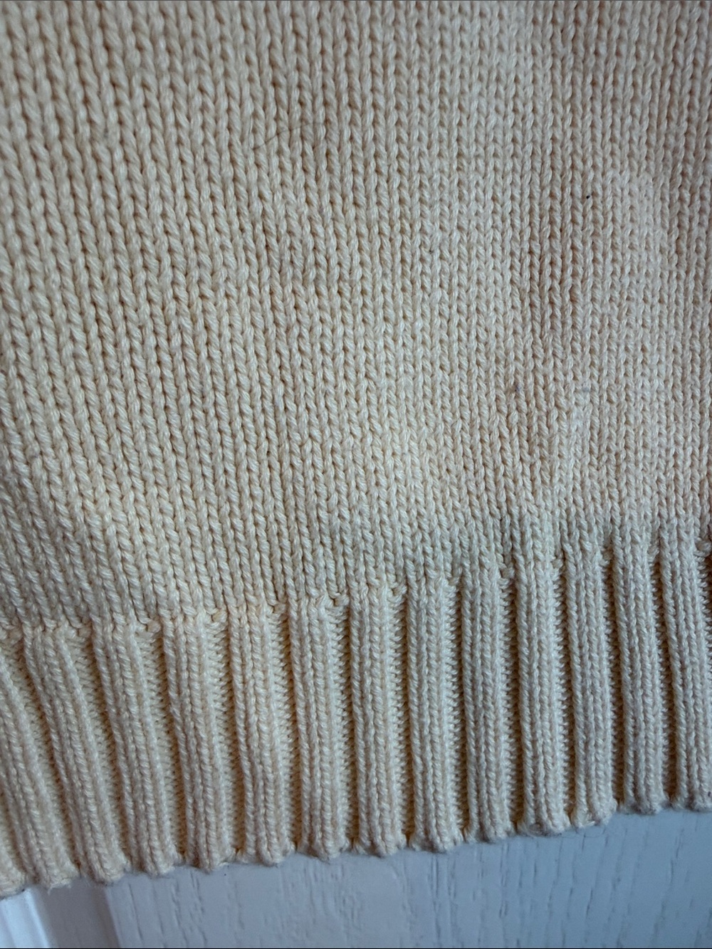 St. John's Bay Cream Ribbed Knit Vest - Picture 4 of 5